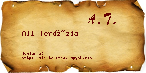 Ali Terézia névjegykártya