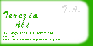 terezia ali business card